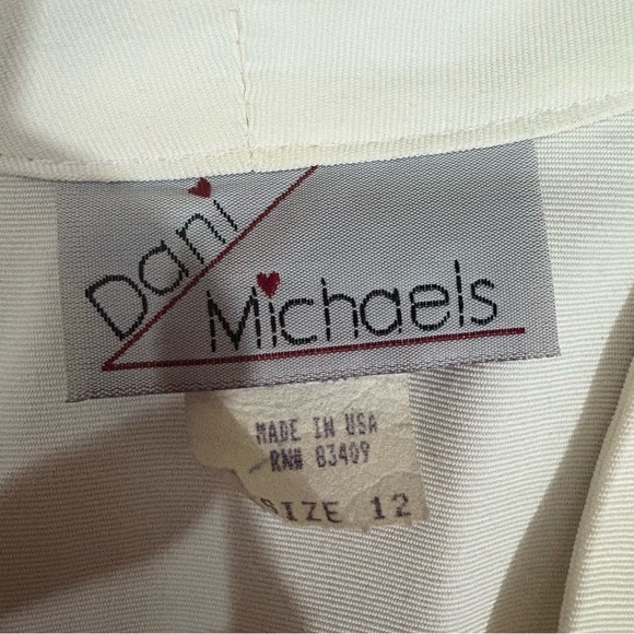 Vtg Dani Michaels Victorian Ivory Button Down Blouse Sz 12 Coquette Bridal Fairy - Picture 4 of 14